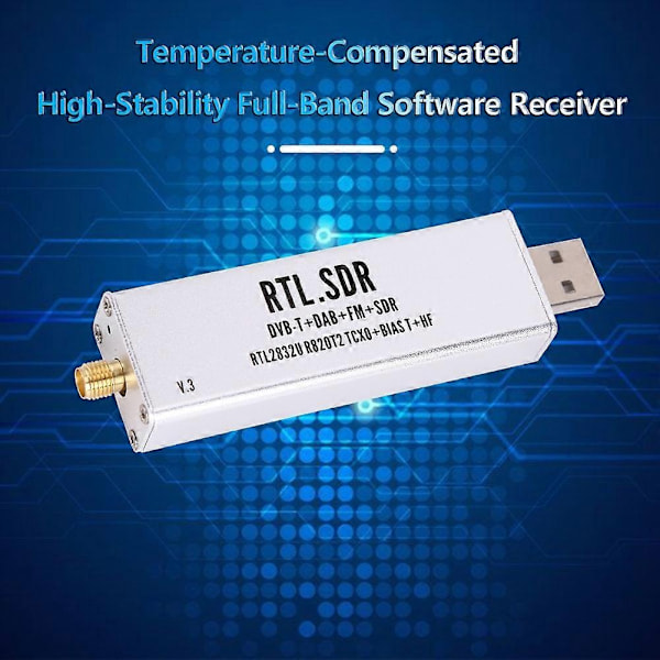 Kompatibel med RTL-SDR Blog RTL SDR V3 R820T2 RTL2832U Software Defined Radio-xindaren