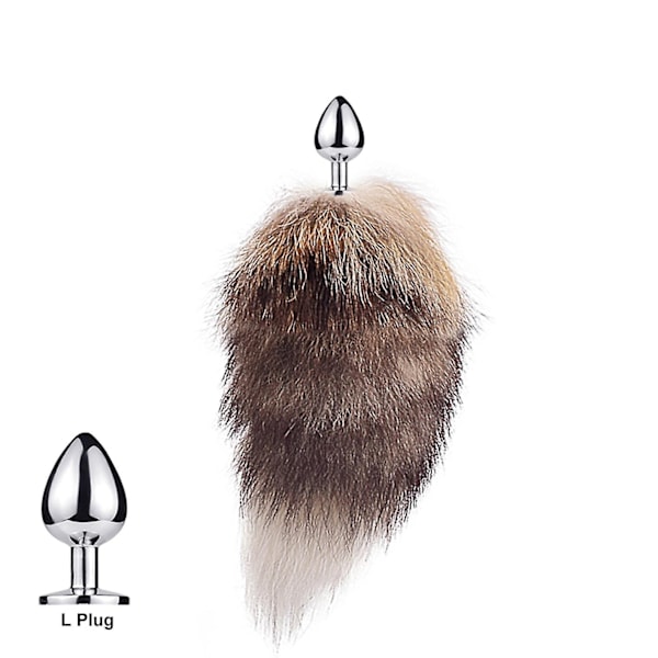 Svansplugg Rävsvans Katt Små Rekvisita Äkta Hår Liten Svans Avtagbar Hundleksak Sp-Xin Sun Fox L