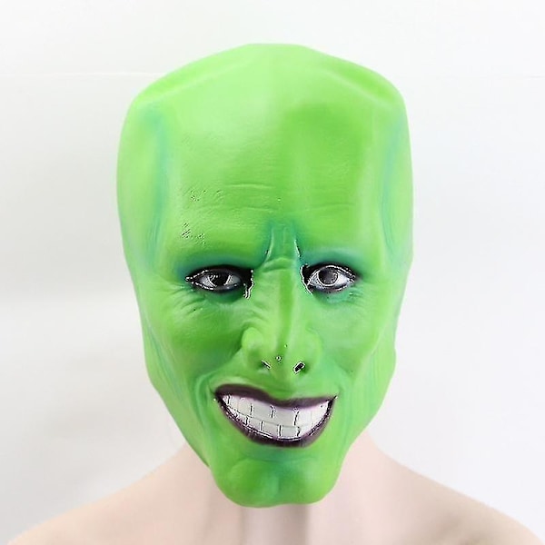 Elokuva & TV -naamio Jim Carrey Cosplay-asusetti Unisex Aikuinen Keltainen Puku Yhtenäinen Asut Halloween Karnevaali Pukeutuminen Juhliin -Xin mask only M