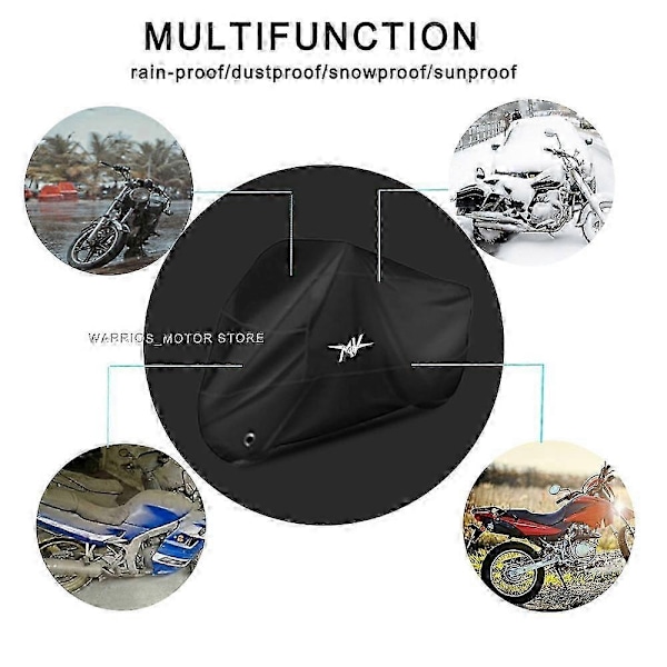 Motorsykkeltrekk for MV Agusta 675 800 Brutale 800 1000 UV-beskyttelse støvtett snøtett utendørs motorsykkel vanntett trekk - Yvan-Xin Black 3XL for 220cm