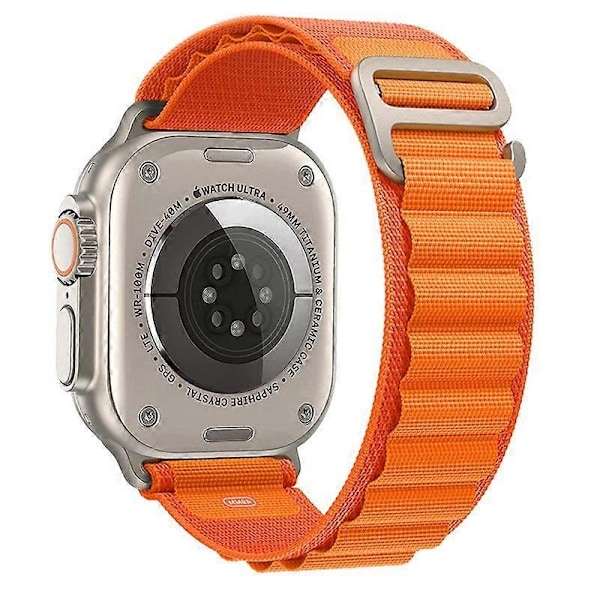 Rem til Alpine Loop Nylon Armbånd correa iwatch Series Ultra 8 SE 7 6 3 5 Kompatibel Apple Watch Rem-Xin wine red 42mm 44mm 45mm 49mm