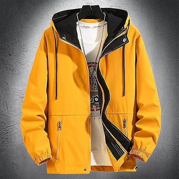 6xl 7xl 8xl Plus Size Herrejakker Vår Høst Casual Fashion Bomberjakke Menn Overfrakk Ny Baseballjakker Menn Jakke Frakker-Xin Yellow XXXL