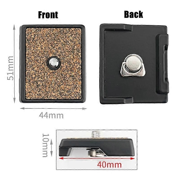 Kompatibel med WeiFeng WF-6662A Tripod Quick Release Plate Metal QR Plate-xindaren