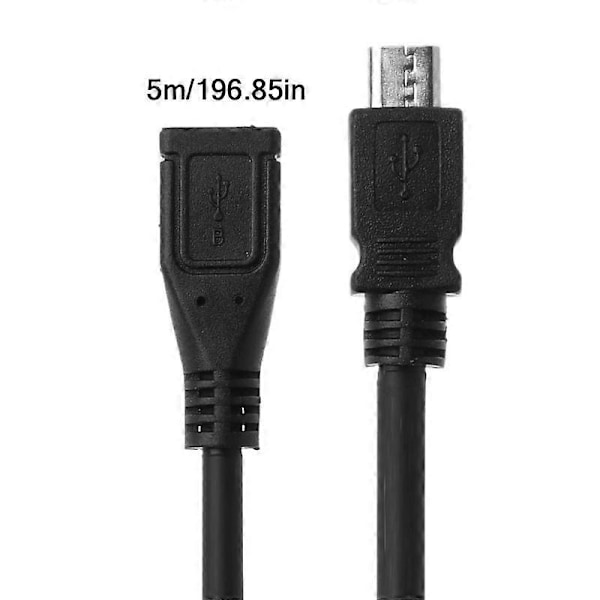 Micro USB Hona till Hane Data Synk Förlängningskabel för Samsung Huawei-Xin 5M