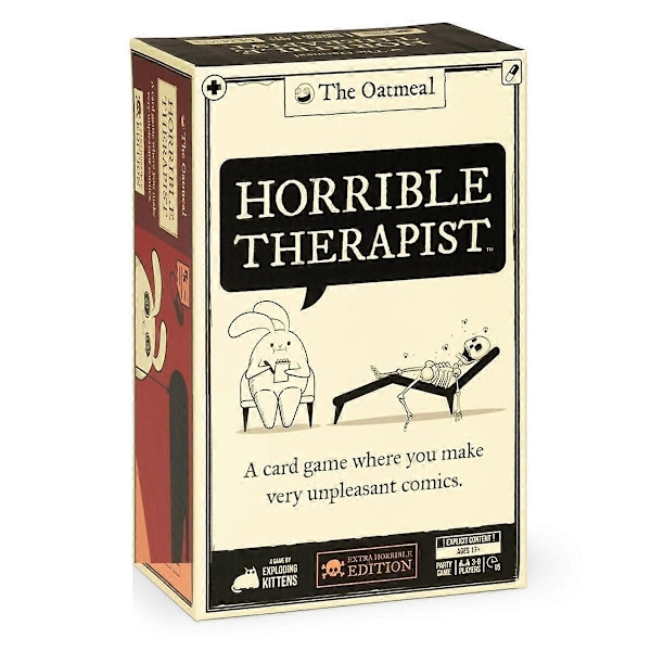 Horrible Therapist: Extra Horrible Edition - Et kortspil hvor du laver ubehagelige - Voksenkortspil - xindaren