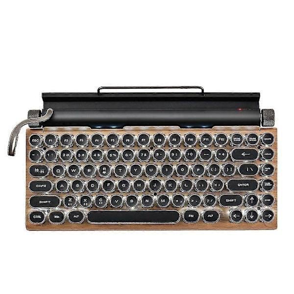 Retro Skrivmaskin Tangentbord Trådlöst Bluetooth Mekaniska Tangentbord 83 Tangenter Dator Tangentbord för Laptop PC Gaming-Xin