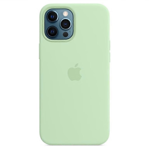 Yhteensopiva iPhone 12 Pro Max -kuoren kanssa, yhteensopiva MagSafe 1:1 -mittakaavan silikonikuoren kanssa [Induction Popover] - Ye-xindaren Green