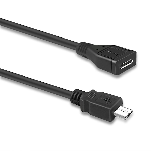 Micro USB Hane till Hona Kabel Full Pin Ansluten Micro USB Förlängningssladd Förlängningsladdning Sladd Endast Laddning-Xin 30cm
