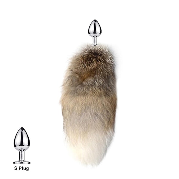 Haleplugg Foxehale Katte Små Rekvisitter Ekte Hår Liten Hale Avtakbar Hund Lek Sp-Xin Golden Island Fox S