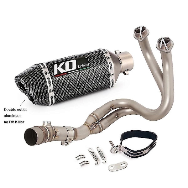 Kompatibel med Kawasaki Z650 Ninja 650 Versys 650 Z650RS Motorcykel Avgassystem Främre Anslutningsrör 51mm Ljuddämpare Escape-xindaren G