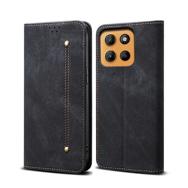 Kompatibel med Denim Textur Flip Läder Telefonfodral-xindaren Compatible with Motorola Moto G15