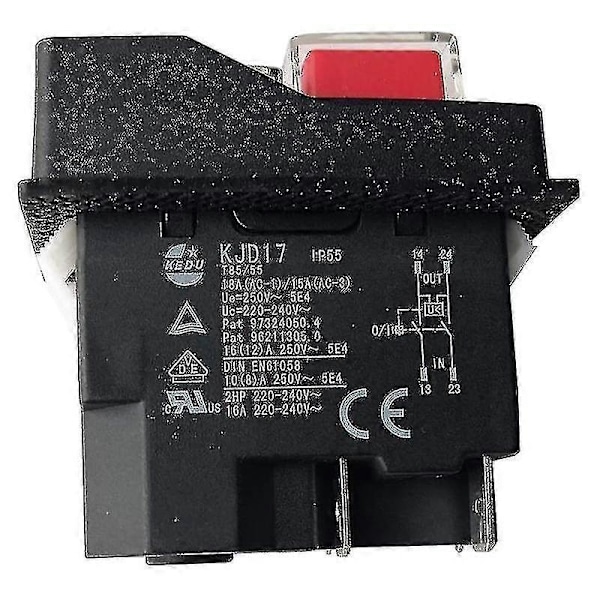 Magnetkontakt trykknapkontakt kompatibel med haveredskaber Kjd17 220v 4-benet terminal-Xin