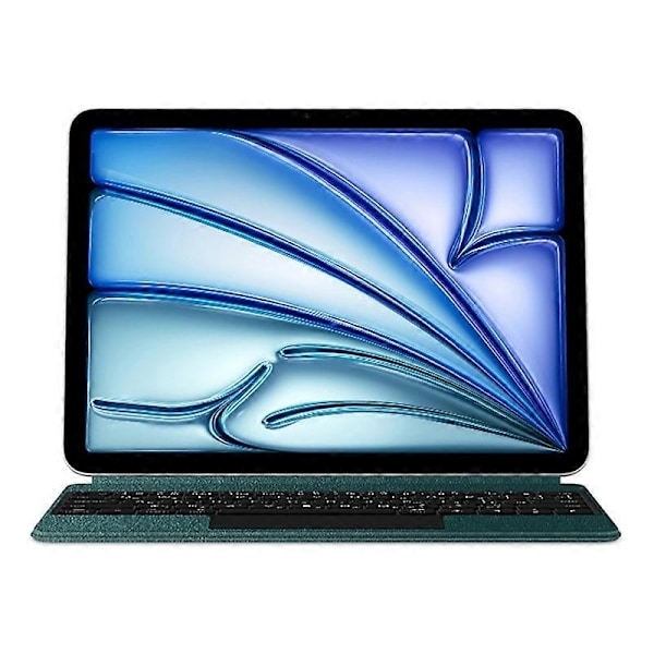 för iPad Air 13 (2024) (M2) Flytande Magnetiskt Fodral Bluetooth Tangentbord med Multi-touch Trackpad - Gr-Xin Green