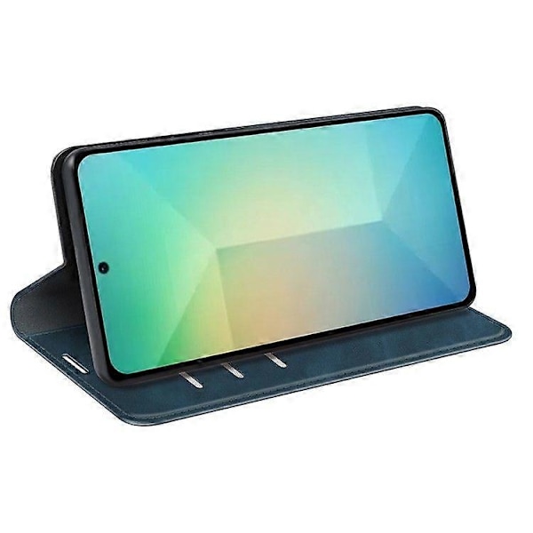 Mobilskal Kompatibelt med Samsung Galaxy S25, Plånboksfodral i Läder med Hudkänsla - xindaren Blue