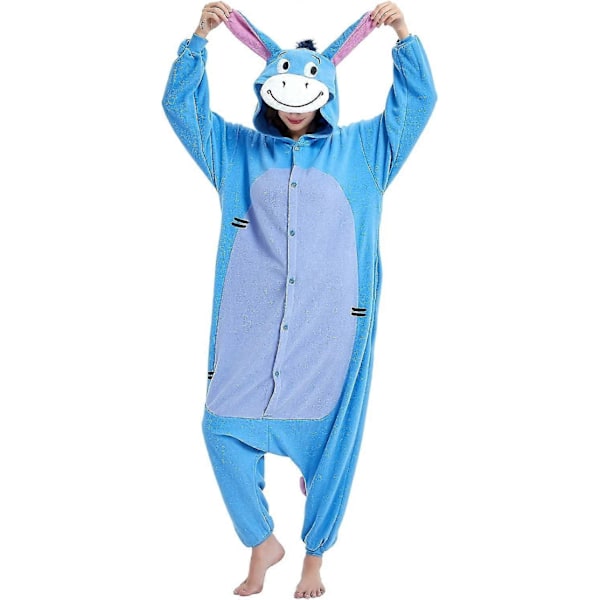 Voksen Onesie Pyjamas Dyr Onesie Halloween Kostyme Jul Pyjamas Onesie-Xin Donkey X-Large