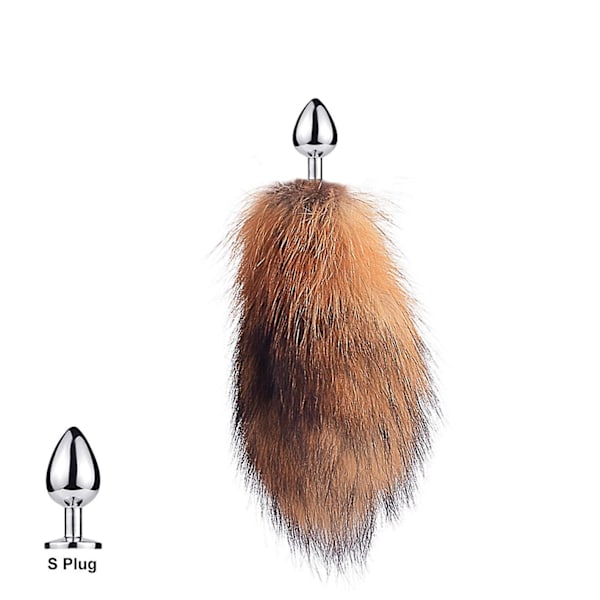 Svansplugg Rävsvans Katt Små Rekvisita Äkta Hår Liten Svans Avtagbar Hundleksak Sp-Xin Red Fox S
