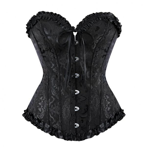 Eurooppalainen ja amerikkalainen palatsikorsetti hääpuku seksikäs korsetti vyötärökorsetti liivi korsetti MJ51 musta ja punainen-Xin Black and Red M