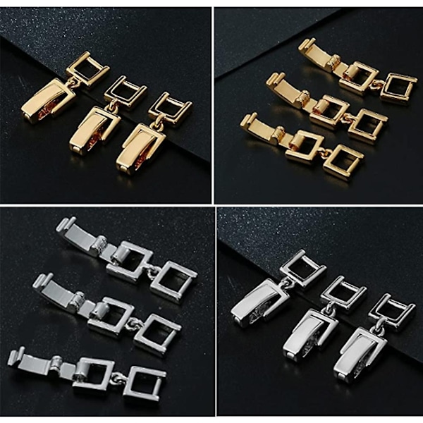 5 st Vikbart Förlängningslås Smyckesförlängare för Armband Halsband Tillverkning-xindaren Silver
