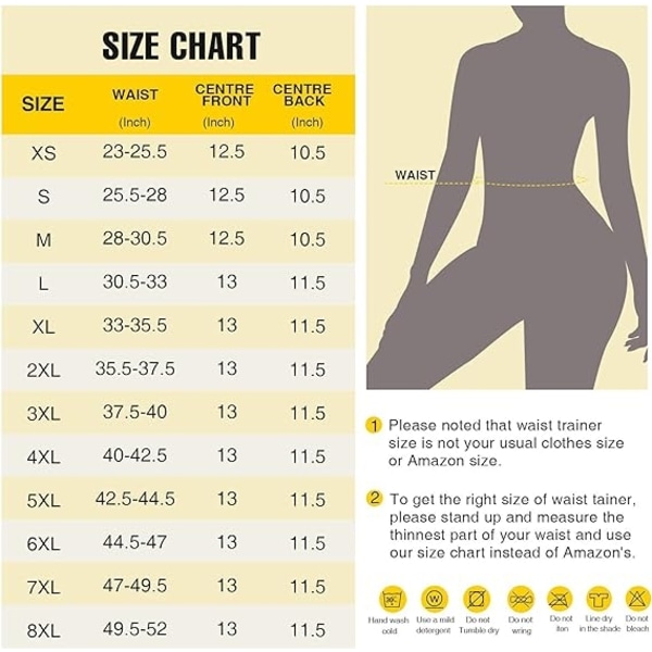 Midjetränare för kvinnor Plus Size Två bälten Neopren Träningskorsett Midjetrimmer-Xin XL