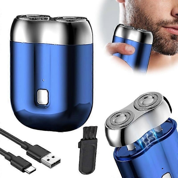 Mini Kaksipäinen Sähköparranajokone, Kannettava Miesten Sähköparranajokone - Xin Royal Blue