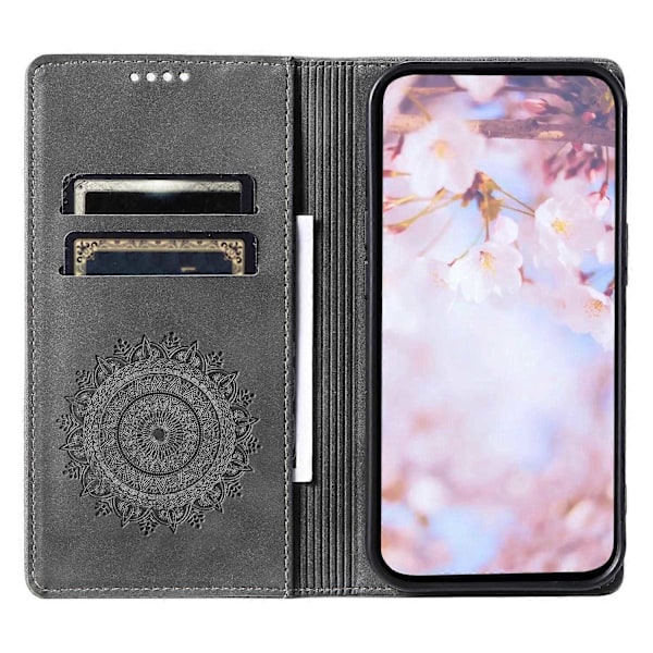 För Samsung Galaxy A55 5G Läderfodral Mandala Blomma Plånboksfodral - Xin Style A