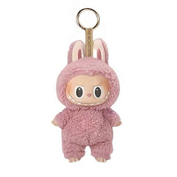 Labubu Macaron Monster Avaimenperä Jännittävä Monsteri Macaron Vinyl Face Plush Avaimenperä Taide Keräilylelu Lapsille Lahja-Xin Litchi Strawberry