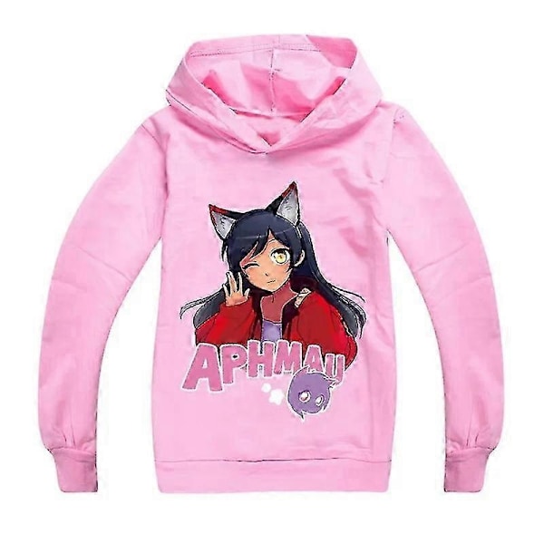 Ny Pojkar Flickor Casual Långärmad Hoodie Aphmau Barn Huvtröja Tröjor Toppar Present-Xin Pink 7-8Years