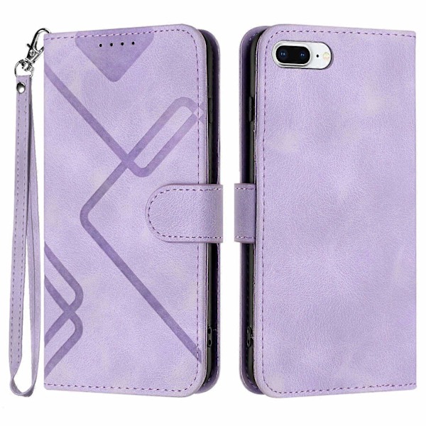 Etui Kompatibelt med iPhone 8 Plus / iPhone 7 Plus Cover Magnetisk Flip Wallet Læder Kompatibelt med iPhone 8 Plus / iPhone 7 Plus Cover-xindaren Purpel