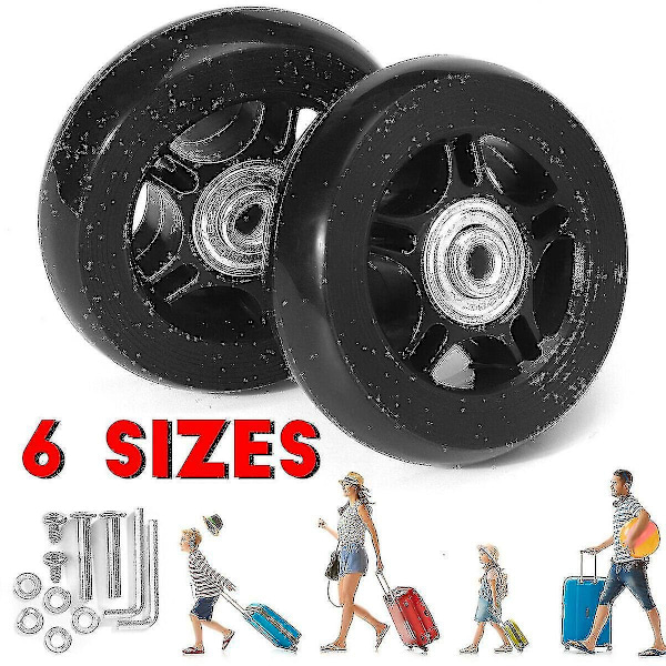 Silent Trolley Case Suitcase Universal Wheel Rubber Runner Suitcase Bearing Repair Kit -45mm*18mm--Xin 68mm*24mm