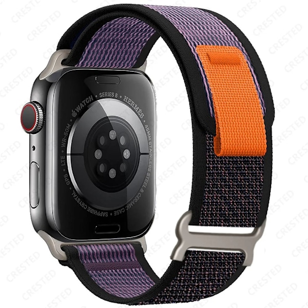 Trail Loop til Apple Watch Ultra 2 Rem 49mm 44mm 40mm 45mm 41mm 38mm 42mm 40 45mm Rem til iWatch Serie 8 9 7 6 5 3 Rem Sort Pink-Xin Black powder 38 40 41mm