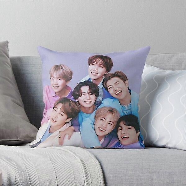 Bts Bangtan Boys Pyntepudebetræk Firkantede Pyntepudebetræk til Sofa Seng Stue, Boligindretning-xindaren 66x66CM 26x26IN