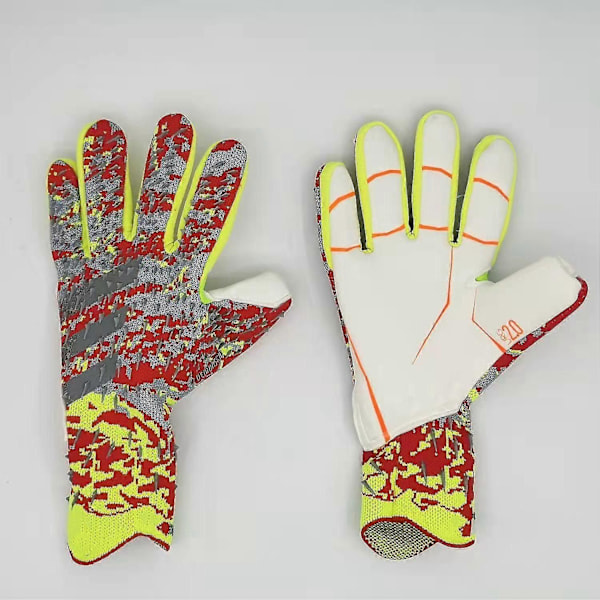 Vandafvisende silikonegummi-handsker med anti-slip latex til voksne og børn - Fodboldmålmandshandsker #1-Xin gray and red 8
