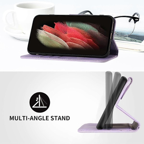 Etui Kompatibelt med iPhone 8 Plus / iPhone 7 Plus Cover Magnetisk Flip Wallet Læder Kompatibelt med iPhone 8 Plus / iPhone 7 Plus Cover-xindaren Purpel