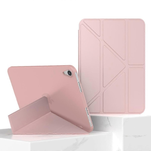 Magnetisk Absorption Origami Smart TPU + PU Læder Tablet Cover til iPad mini (2021)-Xin Rose Gold
