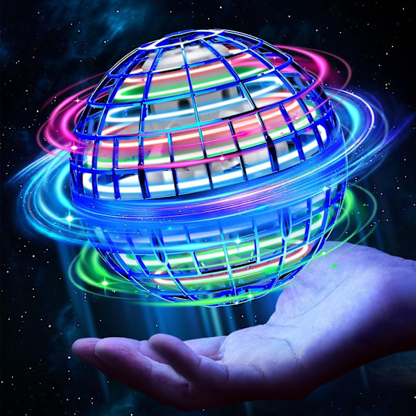Flygande boll, 2023 Uppgraderad flygande boll leksak, handkontrollerad boomerang svävande boll, flygande spinner med oändliga tricks, julklapp till barn-Xin Blå