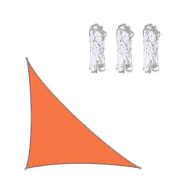 3x3x4,3m/4x4x5,7m/5x5x7,1m Vattentät Solskydd Segel Triangel för Trädgård Uteplats Utomhus Markiser Tak - Xin Orange 3x3x4.3m