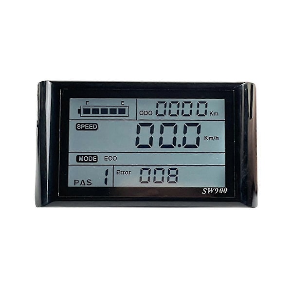 Ebike SW900 LCD Display Control Electric Bicycle Speed Meter Waterproof Plug Record Instrument Control/Setting 24-72V-Xin