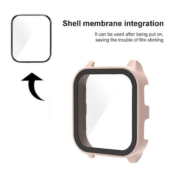 for Garmin Venu Sq2 PC + 9H Herdet Glass Integrert Beskyttende Klokkeveske-Xin Pine Green