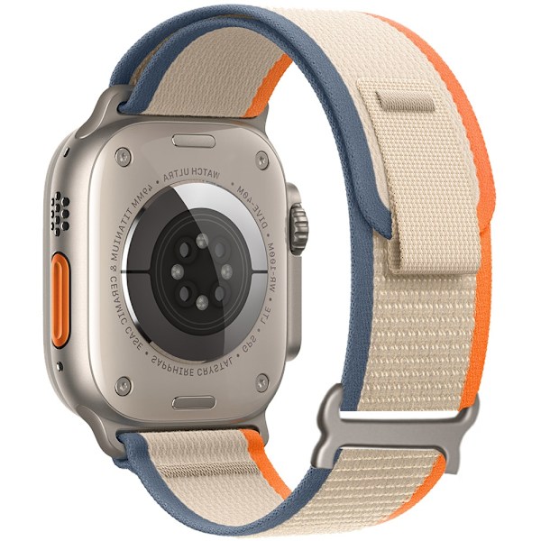 Trail Loop för Apple Watch Ultra 2 Armband 49mm 44mm 40mm 45mm 41mm 38mm 42mm 40 45mm Armband iWatch Serie 8 9 7 6 5 3 Armband Orange Beige-Xin Orange Beige 42 44 45 49mm