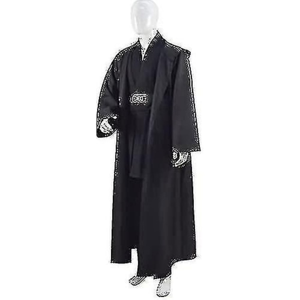 Voksen Tunika Kostyme for Jedi Antrekk Skywalker Halloween Cosplay Kostyme Hettekåpe Kappe Fullt Sett Uniform Tre Versjoner-Xin White 3X-Large