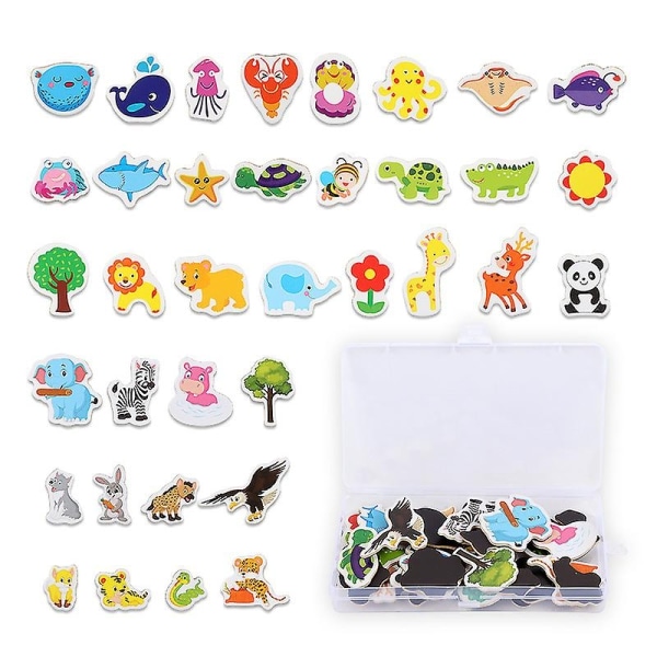 36 Pieces Fridge Magnets, Cute Animal Fridge Magnets for Kids Cute Fridge Magnets for Fridges and Photos Fridge Magnets for Kids-Xin