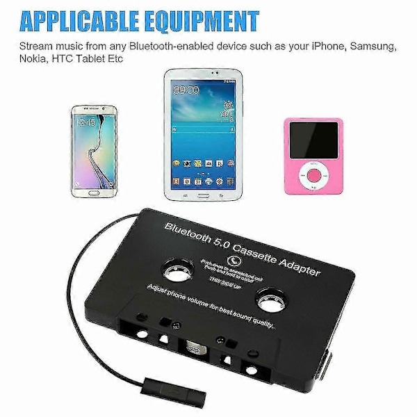 Auton audio Bluetooth kasettisoitin Bluetooth 5.0 kasetti Aux -sovitin - xindaren
