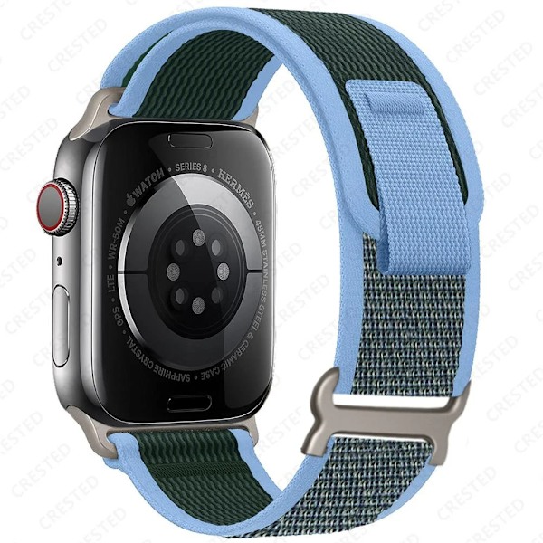 Trail Loop Apple Watch Ultra 2 -ranneke 49mm 44mm 40mm 45mm 41mm 38mm 42mm 40 45mm Rannekoru iWatch Series 8 9 7 6 5 3 SE -ranneke B Vihreä-Xin B green 38 40 41mm