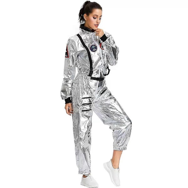 Astronautdräkt, rollspelsdräkt, Halloween karnevalsdräkt, vuxen-Xin Women M