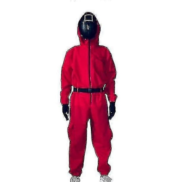 Vuxen Halloween Squid Game Jumpsuit Kostymset-Xin square M165-175cm