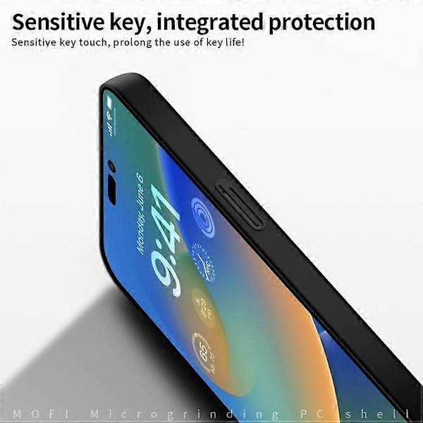 Kompatibel med iPhone 15 MOFI Frosted PC Ultratunt Hårt Skal-xindaren Gold 15 Plus