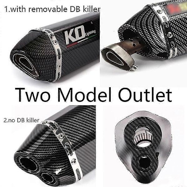 Kompatibel med Kawasaki Z650 Ninja 650 Versys 650 Z650RS Motorcykel Avgassystem Främre Anslutningsrör 51mm Ljuddämpare Escape-xindaren D