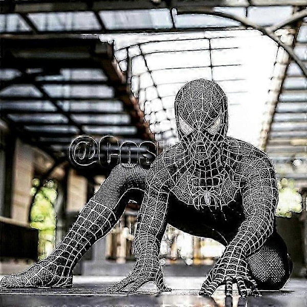 Tobey Maguire Spiderman Kostume Sort/rød Raimi Spider Man Cosplay Superhelt Zentai Drag Halloween Kostumer til Voksne/børn-xindaren black 120