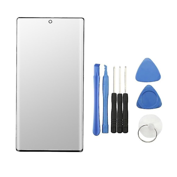Uusi korvaava LCD-näytön etulasi, yhteensopiva Samsung Galaxy Note 10 Plus Black-xindarenin kanssa