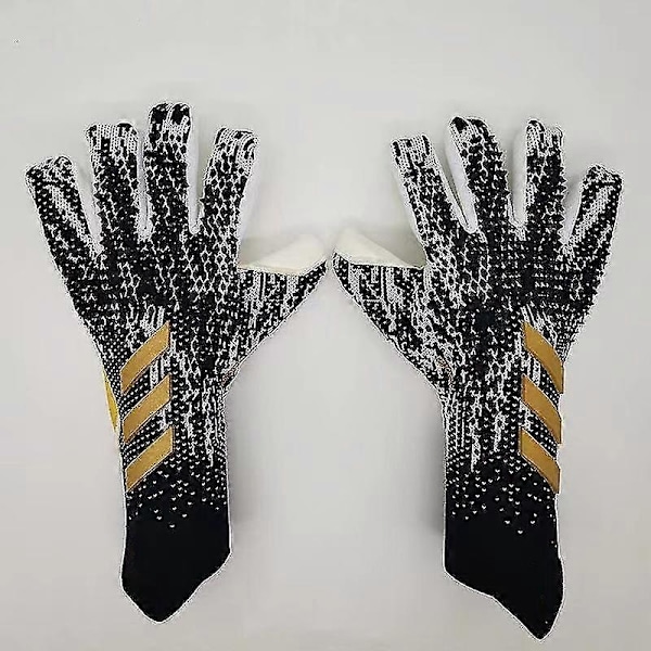 Vandafvisende silikonegummi-handsker med anti-slip latex til voksne og børn - Fodboldmålmandshandsker #1-Xin black and gold 8